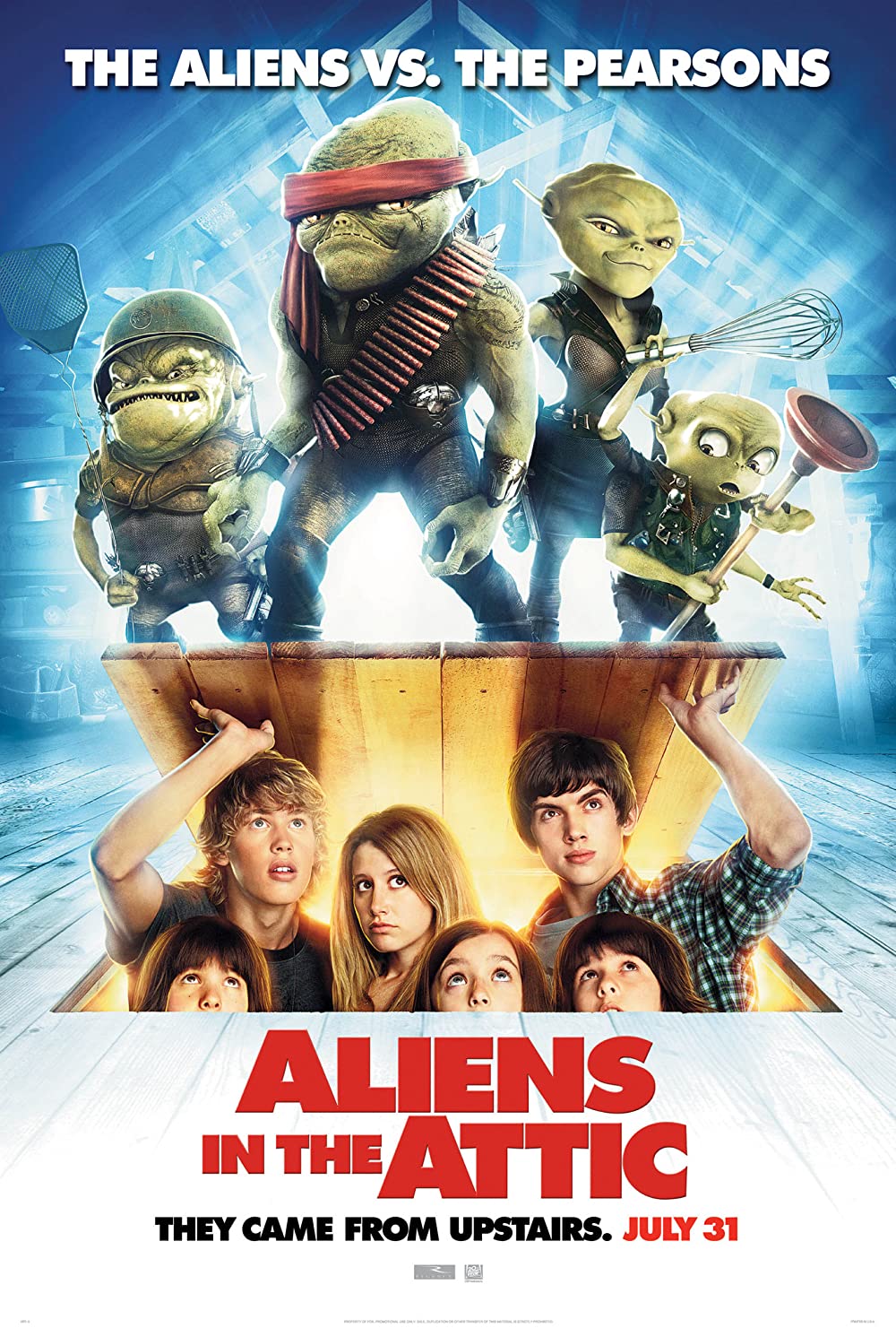 ดูหนังออนไลน์ฟรี Aliens in the Attic (2009) มันมาจากข้างบนกับแก๊งซนพิทักษ์โลก